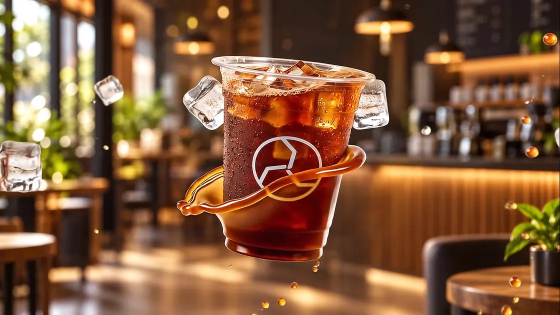 Momen sinematik kopi dengan percikan